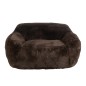 Sofa 2 personnes en textile marron 152x110x81 cm Sofa 2 personnes en textile marron 152x110x81 cm