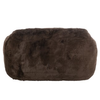 Sofa 2 personnes en textile marron 152x110x81 cm