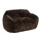 Sofa 2 personnes en textile marron 152x110x81 cm Sofa 2 personnes en textile marron 152x110x81 cm