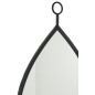 Espelho suspenso com borda metálica preta 45x74,5 cm Espelho suspenso com borda metálica preta 45x74,5 cm