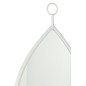 Specchio sospeso bordo metallo bianco 37x61,5 cm Specchio sospeso bordo metallo bianco 37x61,5 cm