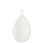 Specchio sospeso bordo metallo bianco 37x61,5 cm Specchio sospeso bordo metallo bianco 37x61,5 cm