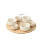 Set da tapas composto da 3 ciotole in ceramica bianca, 29x29x5,5 cm Set da tapas composto da 3 ciotole in ceramica bianca, 29x29x5,5 cm