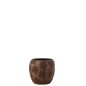 Maceta redonda de cerámica marrón 24x24x22 cm Maceta redonda de cerámica marrón 24x24x22 cm