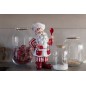 Vaso decorativo con coperchio in sughero in vetro trasparente H41cm Vaso decorativo con coperchio in sughero in vetro trasparente H41cm