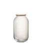 Vaso decorativo con coperchio in sughero in vetro trasparente H41cm Vaso decorativo con coperchio in sughero in vetro trasparente H41cm