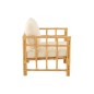 Sillón con cojín de ratán blanco natural 67x73x64 cm Sillón con cojín de ratán blanco natural 67x73x64 cm
