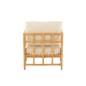 Poltrona con cuscino in rattan bianco naturale 67x73x64 cm Poltrona con cuscino in rattan bianco naturale 67x73x64 cm