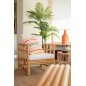 Poltrona con cuscino in rattan bianco naturale 67x73x64 cm Poltrona con cuscino in rattan bianco naturale 67x73x64 cm