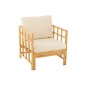 Poltrona con cuscino in rattan bianco naturale 67x73x64 cm Poltrona con cuscino in rattan bianco naturale 67x73x64 cm