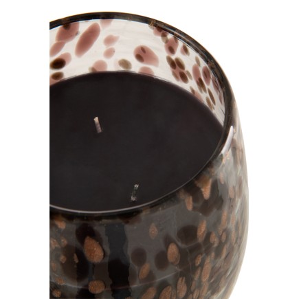 Candela profumata in portacandele in vetro multicolore 15x15x22.5 cm