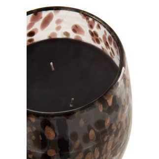 Candela profumata in portacandele in vetro multicolore 15x15x22.5 cm