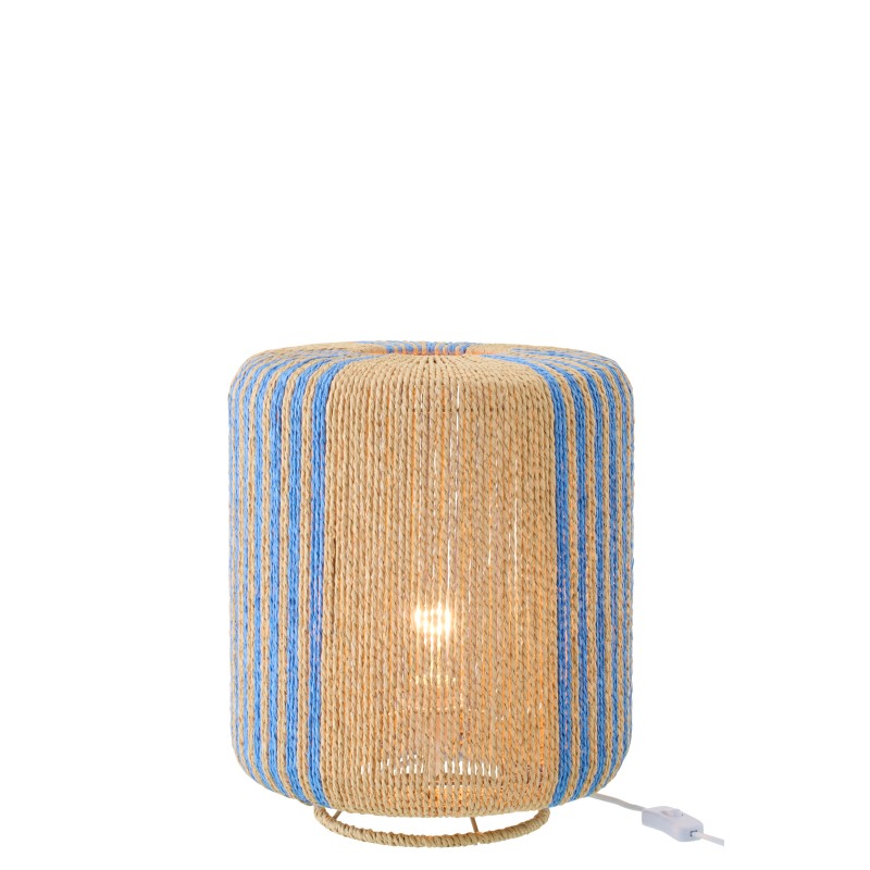 Lampe de table en corde et métal bleu 34x34x39 cm Lampe de table en corde et métal bleu 34x34x39 cm