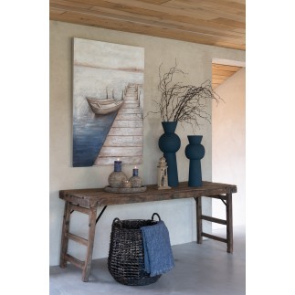 Consola de madera marrón 152x58x70,5cm