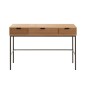 Console avec 3 tiroirs en bois naturel 120x41x78 cm