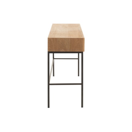 Console avec 3 tiroirs en bois naturel 120x41x78 cm