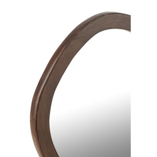 Miroir avec cadre en bois marron 40x2.5x39 cm