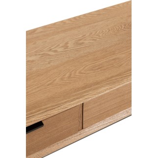 Console avec 3 tiroirs en bois naturel 120x41x78 cm