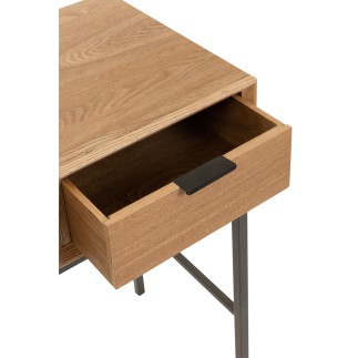 Console avec 3 tiroirs en bois naturel 120x41x78 cm