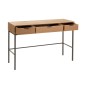 Console avec 3 tiroirs en bois naturel 120x41x78 cm