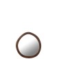 Miroir avec cadre en bois marron 40x2.5x39 cm