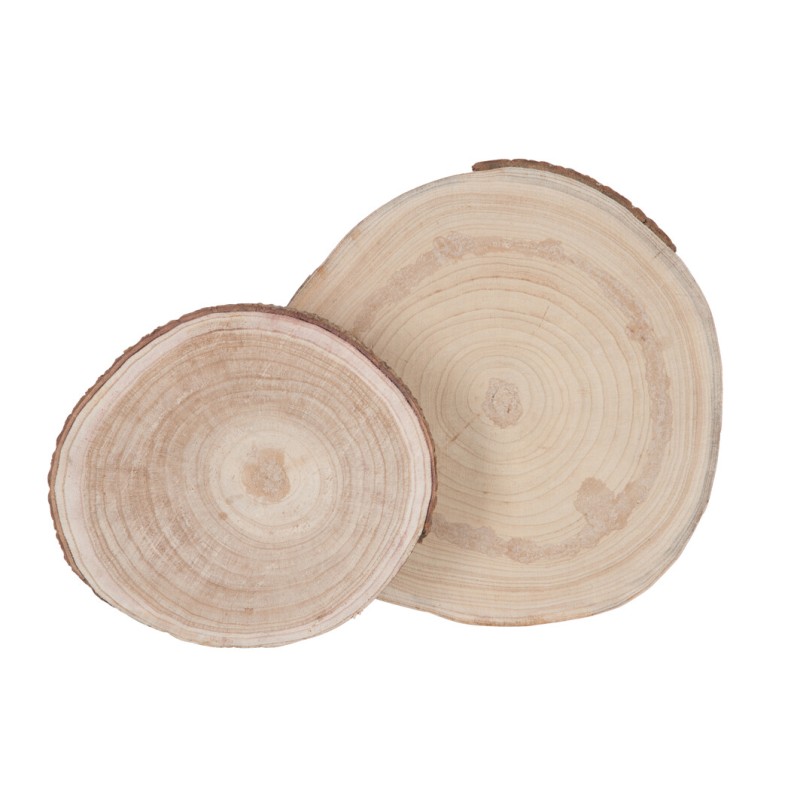 Rondelle de paulownia en bois naturel 25x25x3.5 cm Rondelle de paulownia en bois naturel 25x25x3.5 cm