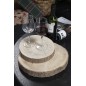 Rondelle de paulownia en bois naturel 25x25x3.5 cm Rondelle de paulownia en bois naturel 25x25x3.5 cm