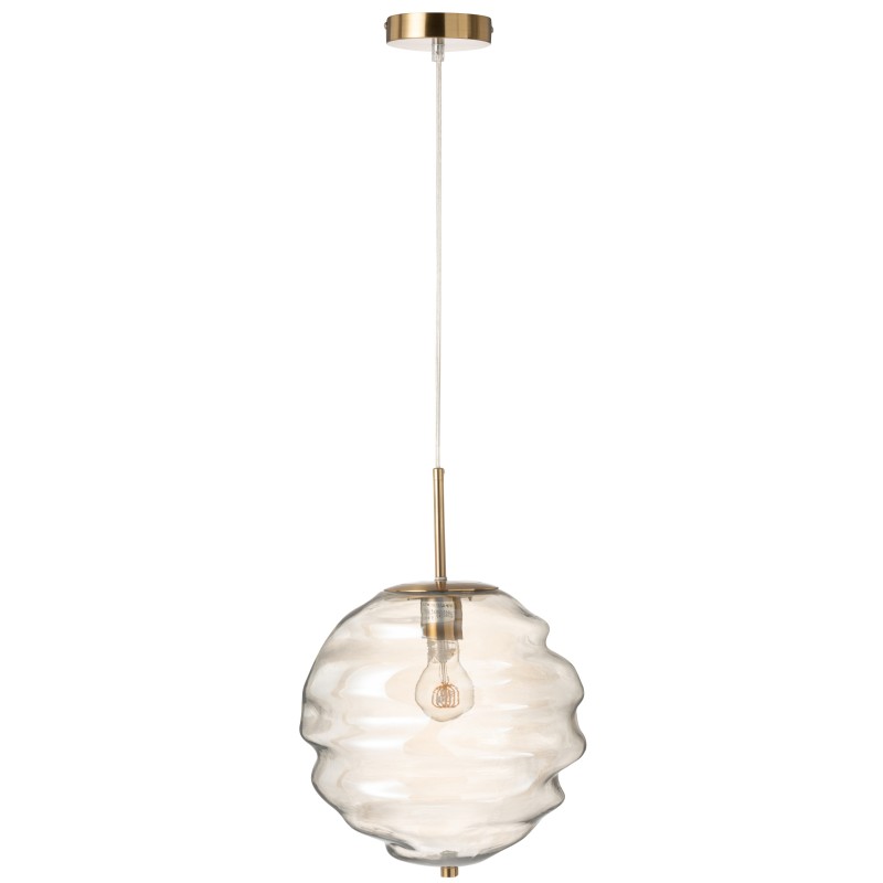 Lampada a sospensione in vetro marrone 30x30x34 cm
