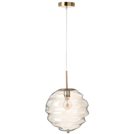 Lampada a sospensione in vetro marrone 30x30x34 cm