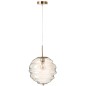 Lampada a sospensione in vetro marrone 30x30x34 cm
