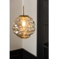 Lampada a sospensione in vetro marrone 30x30x34 cm