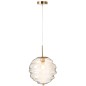 Lampada a sospensione in vetro marrone 30x30x34 cm