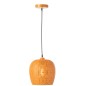Lampada a sospensione in metallo arancione 23.5x23.5x39 cm