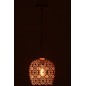 Lampada a sospensione in metallo arancione 23.5x23.5x39 cm