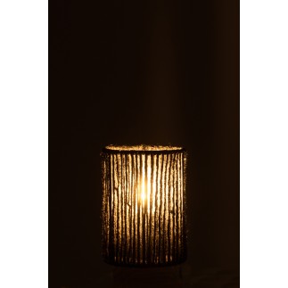 Lâmpada LED em metal preto 10,5 x 10,5 x 16 cm