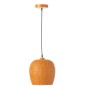 Candeeiro suspenso em metal laranja 23,5 x 23,5 x 39 cm Candeeiro suspenso em metal laranja 23,5 x 23,5 x 39 cm