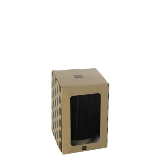 Lampada a led in metallo nero 10.5x10.5x16 cm