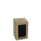 Lâmpada LED em metal preto 10,5 x 10,5 x 16 cm Lâmpada LED em metal preto 10,5 x 10,5 x 16 cm