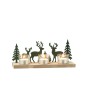 Décoration de Noël 3 porte-bougies en métal vert 28x8x11 cm Décoration de Noël 3 porte-bougies en métal vert 28x8x11 cm