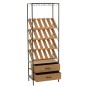 Botellero de madera beige, 60 x 33 x 169 cm Botellero de madera beige, 60 x 33 x 169 cm