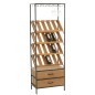 Botellero de madera beige, 60 x 33 x 169 cm Botellero de madera beige, 60 x 33 x 169 cm