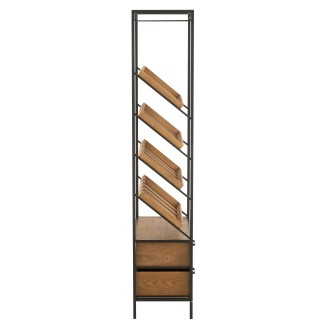 Portabottiglie in legno beige 60x33x169 cm