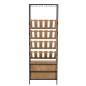 Botellero de madera beige, 60 x 33 x 169 cm Botellero de madera beige, 60 x 33 x 169 cm