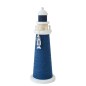 Phare décoratif en bois et corde bleu 14x14x40 cm Phare décoratif en bois et corde bleu 14x14x40 cm