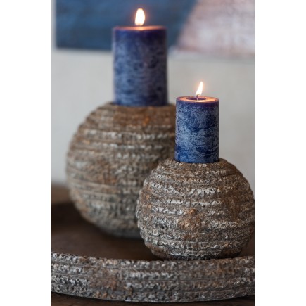 Vela pilar de parafina azul 10x10x25 cm
