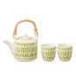 Set teiera e 2 tazze in ceramica verde 600ml Set teiera e 2 tazze in ceramica verde 600ml