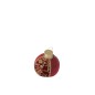 Boule de décorative en polyrésine rouge 23x23x32 cm Boule de décorative en polyrésine rouge 23x23x32 cm