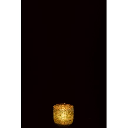 Photophore en verre vert 8x8x9 cm