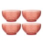 Conjunto de 4 taças de plástico vermelhas, 15 x 15 x 8,1 cm Conjunto de 4 taças de plástico vermelhas, 15 x 15 x 8,1 cm