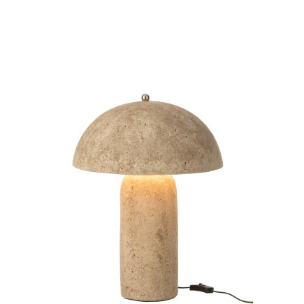 Lampe de table en papier mâché beige 36.5x36.5x50 cm